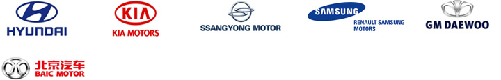 HYUNDAI, KIA MOTORS, SSANGYONG MOTOR, SAMSUNG, GM DAEWOO